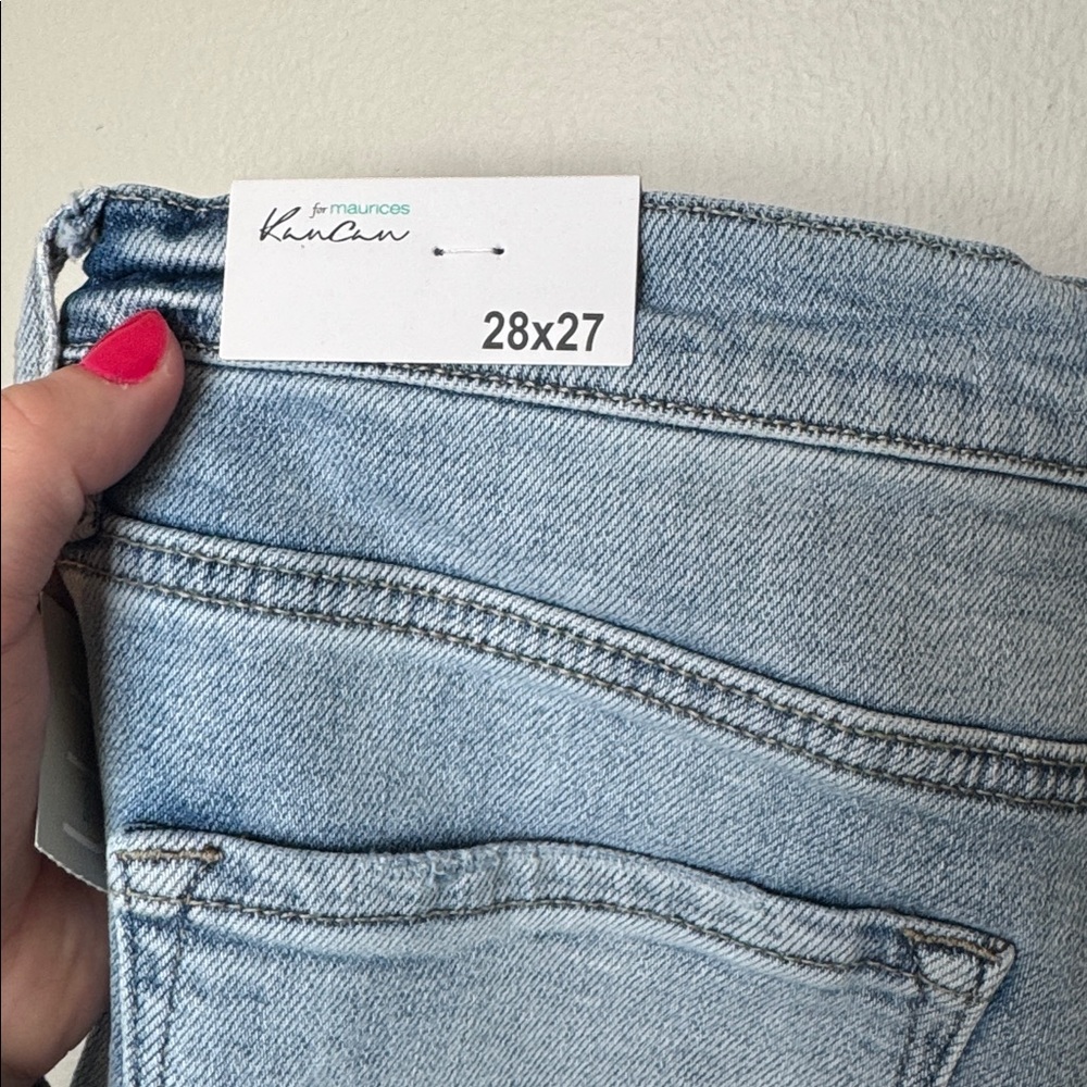 KanCan Maurices NWT Light Blue High Rise Ankle Straight Buttonfly Jeans - Picture 9 of 11